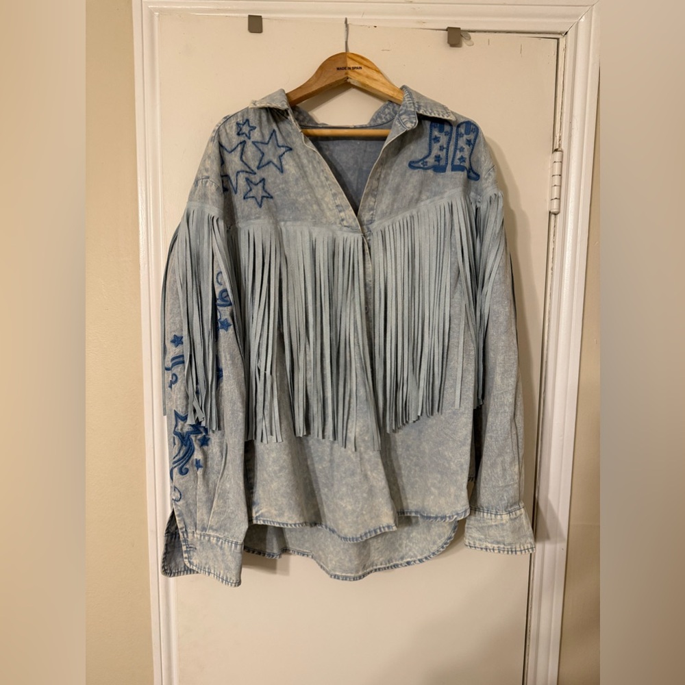 Wester Fringe Button Down